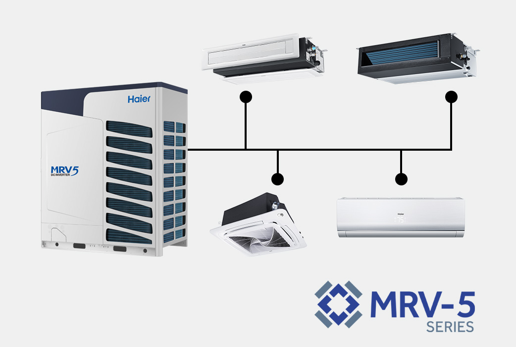 Photo of Haier Ductless Multi Zone MRV-5 Series AC Units Photo of Haier Ductless Multi Zone MRV-5 Series AC Units