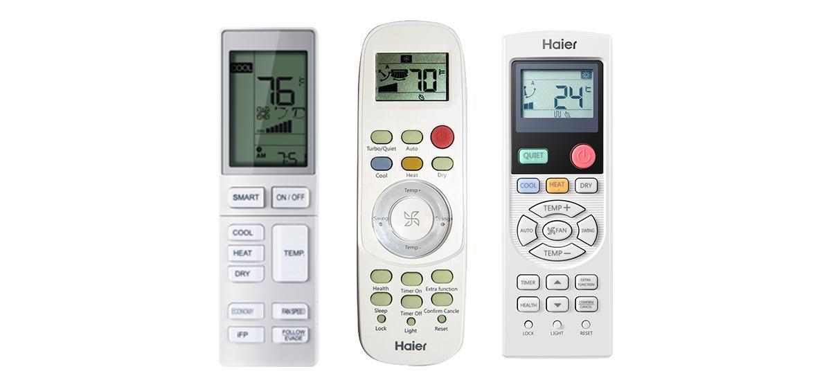 Photo of Haier Ductless wireless handheld remote controllers Photo of Haier Ductless wireless handheld remote controllers