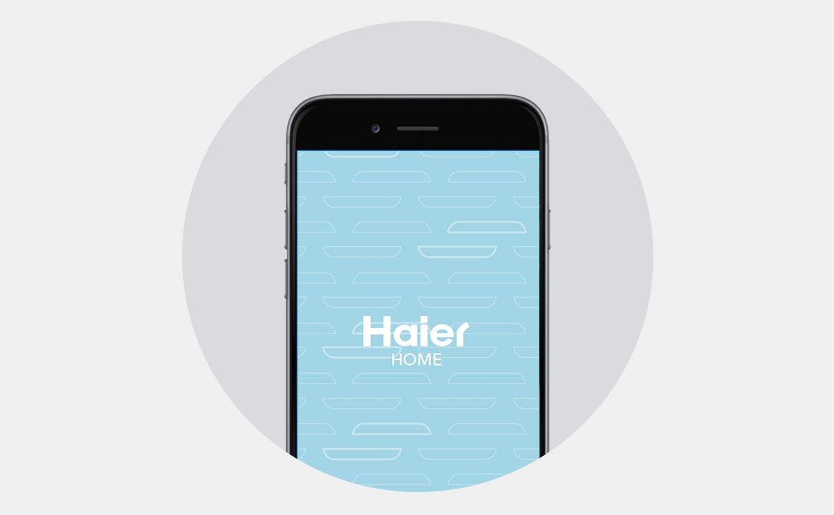 Photo of Haier Home App main screen on phone Photo of Haier Home App main screen on phone