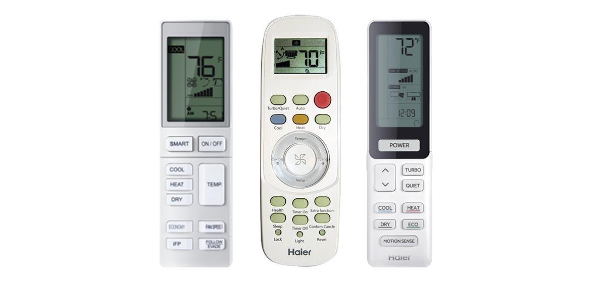 Photo of Haier Ductless wireless handheld remote controllers Photo of Haier Ductless wireless handheld remote controllers