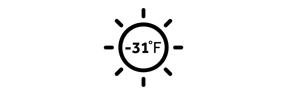 Minus 31 Degrees F Heating Icon Minus 31 Degrees F Heating Icon